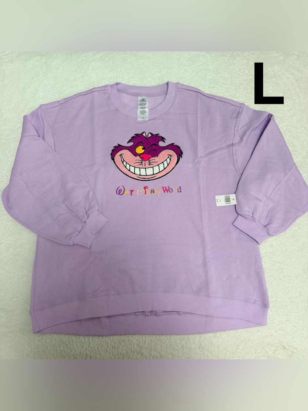 2026 Walt Disney World Cheshire Cat Alice In Wonderland Sweatshirt Pullover L